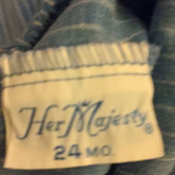 Her Majesty vintage blue and white striped overalls‎ - Picture 2 of 8